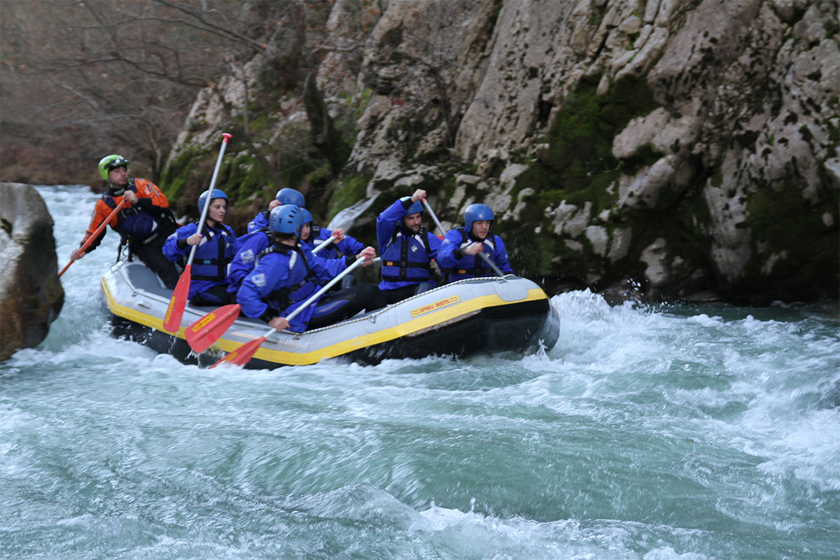 Rafting in Lousios River in Dimitsana, Arcadia